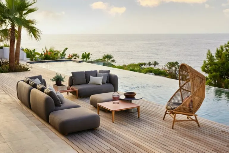 Cane-line Capture 2-sitssoffa, vänstermodul, brungrå