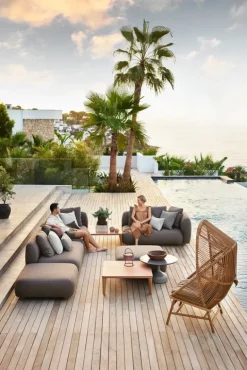 Cane-line Capture sittpuff, brungrå