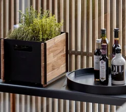 Cane-line Club tray, round 44 cm, lava grey