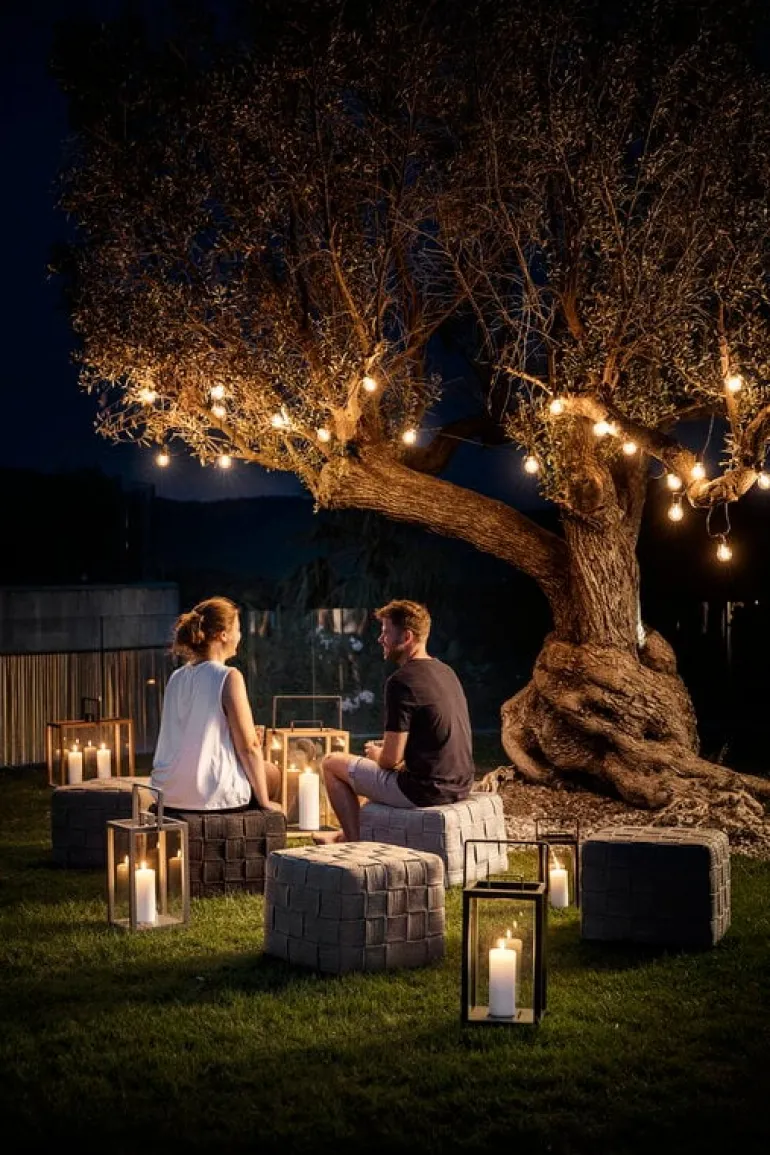 Cane-line Cube fotpall, brungrå