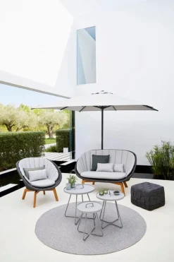 Cane-line Cube fotpall, mörkgrå