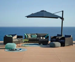 Cane-line Diamond 3-sitsig soffa, grafit - grå