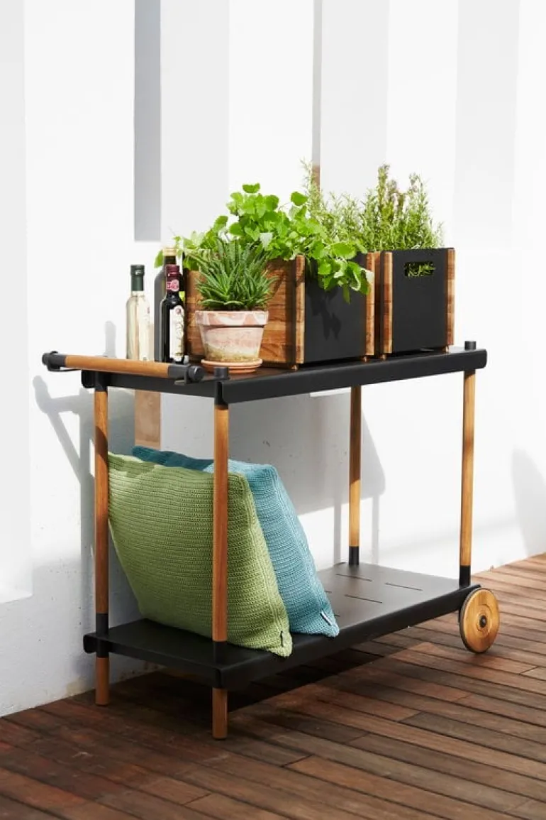 Cane-line Frame vagn, teak - lavagrå