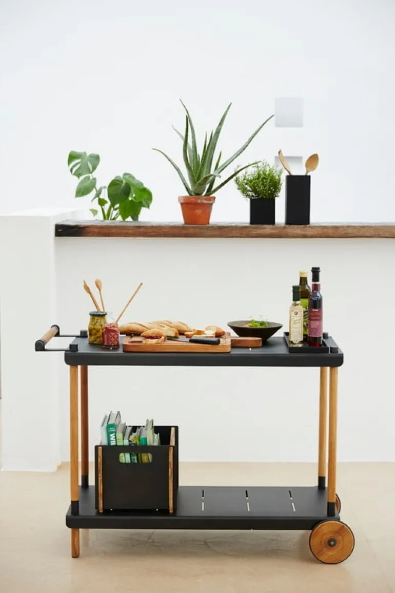 Cane-line Frame vagn, teak - lavagrå