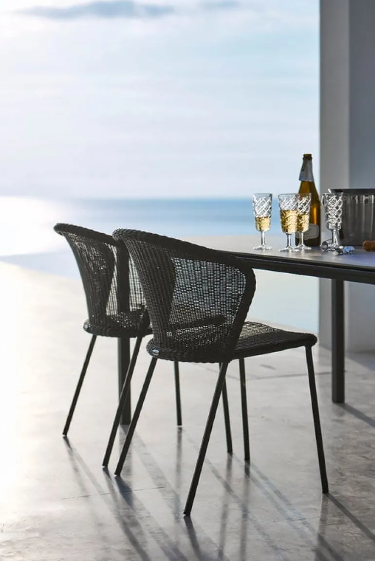 Cane-line Lean stol, svart