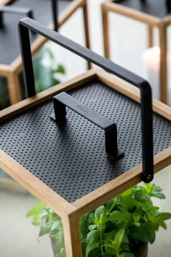 Cane-line Lighthouse lykta, stor, teak - lavagrå