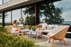 Cane-line Nest 3-sitssoffa, natur - ljusgrå