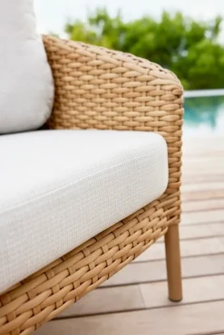 Cane-line Ocean 3-sitssoffa, stor, natur - vitgrå