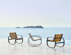 Cane-line Parc gungstol, teak - lava grey