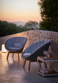 Cane-line Peacock dynset för fåtölj, ljusgrått