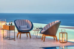 Cane-line Peacock loungefåtölj, teak - mörkgrön