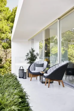 Cane-line Peacock loungefåtölj, teak - mörkgrå