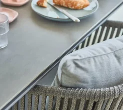 Cane-line Pure matbord, 200 x 100 cm, ljusgrå - betonggrå keramik