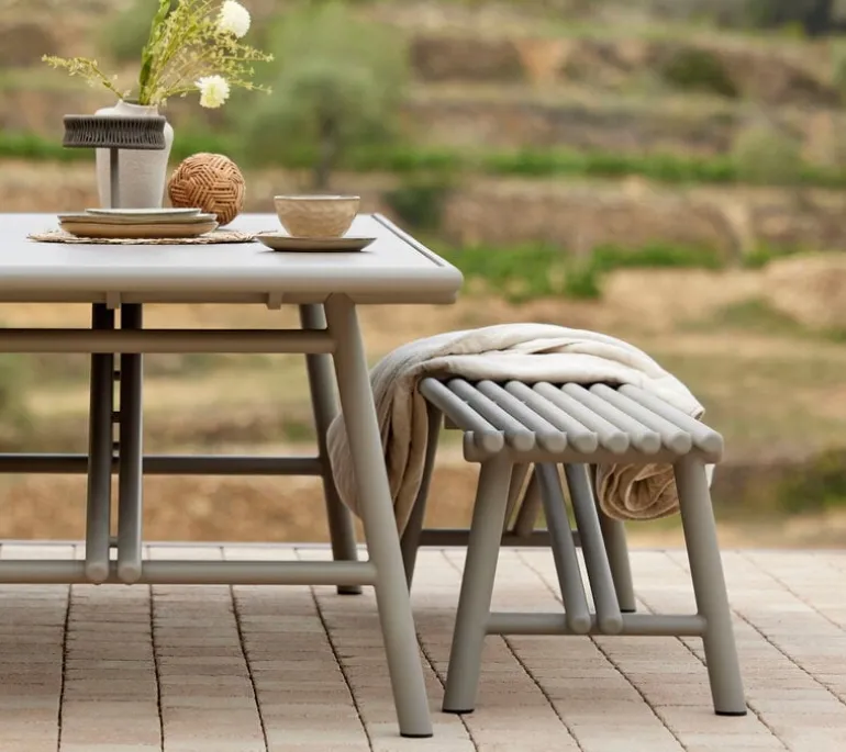 Cane-line Sticks bänk, 190 cm, brungrå