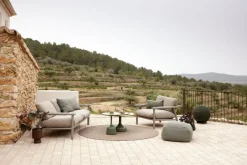 Cane-line Sticks 2-sitssoffa med dynor, brungrå - sand