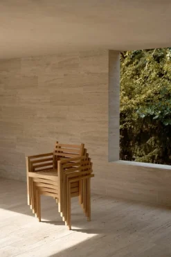 Carl Hansen & Søn AH502 Outdoor matstol med armstöd, teak