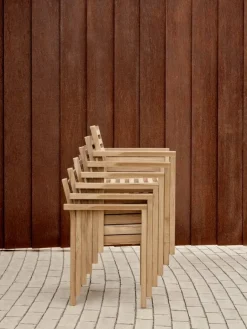 Carl Hansen & Søn AH502 Outdoor matstol med armstöd, teak