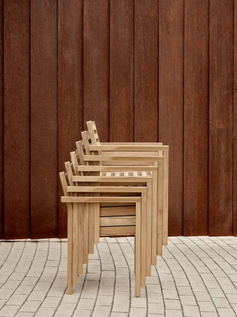 Carl Hansen & Søn AH502 Outdoor matstol med armstöd, teak
