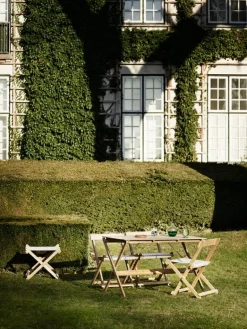 Carl Hansen & Søn BM5768 fotpall för däckstol, teak - off-white