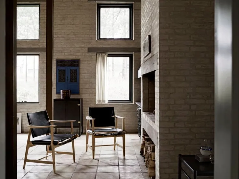 Carl Hansen & Søn BM1106 Jägarestol, oljad ek - konjakfärgat läder - stål