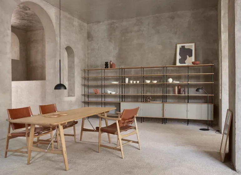 Carl Hansen & Søn BM1106 Jägarestol, oljad ek - konjakfärgat läder - stål