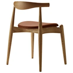 Carl Hansen & Søn CH20 Elbow stol, oljad ek - konjaksfärgat läder Thor 307