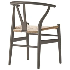 Carl Hansen & Søn CH24 Wishbone-stol, mjuk skiffer - naturlig snöre