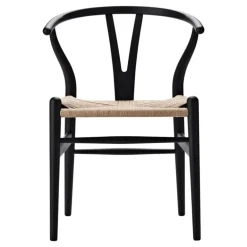 Carl Hansen & Søn CH24 Wishbone stol, svart ek - natursnöre