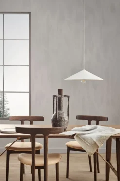 Carl Hansen & Søn OW58 T-stol, oljad valnöt - beige läder Sif 90