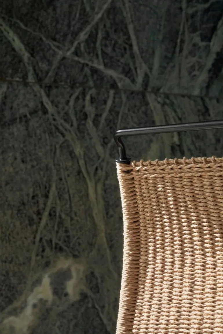 Carl Hansen & Søn PK1 stol, svart stål - naturligt papperssnöre