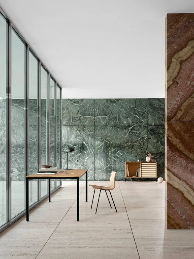 Carl Hansen & Søn PK1 stol, svart stål - naturligt papperssnöre