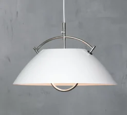 Carl Hansen & Søn Wegner pendellampa, vit - nickel