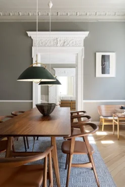 Carl Hansen & Søn Wegner pendellampa, dark green - guld