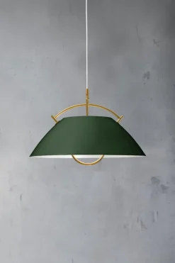 Carl Hansen & Søn Wegner pendellampa, dark green - guld