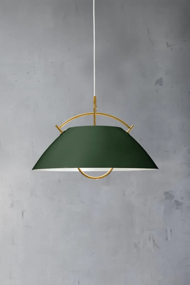 Carl Hansen & Søn Wegner pendellampa, dark green - guld