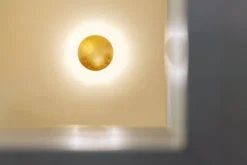 Catellani & Smith Lederam W1 vägglampa, 17 cm, guld