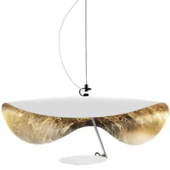 Catellani & Smith Lederam Manta S1 pendellampa, guld - vit