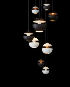 DCWéditions Here Comes The Sun 175 pendellampa, svart - vit