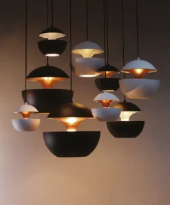 DCWéditions Here Comes The Sun 175 pendellampa, svart - vit