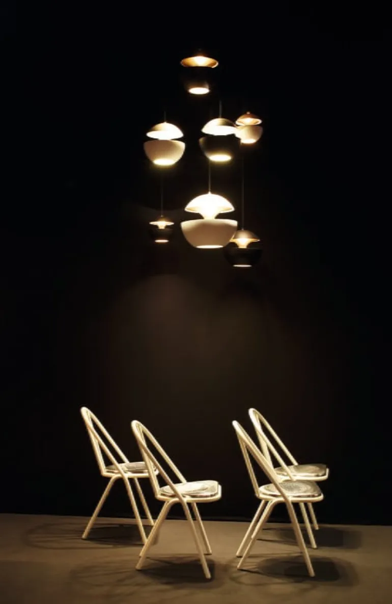 DCWéditions Here Comes The Sun 175 pendellampa, vit - koppar