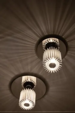 DCWéditions In The Sun 190 vägg-/taklampa, silver - guld