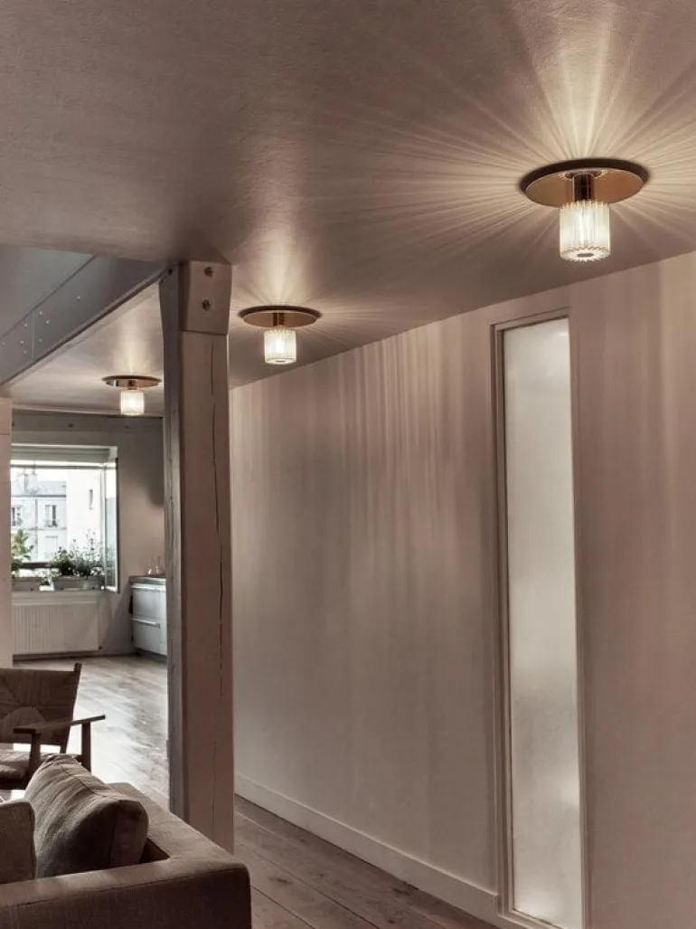 DCWéditions In The Sun 190 vägg-/taklampa, guld - guld