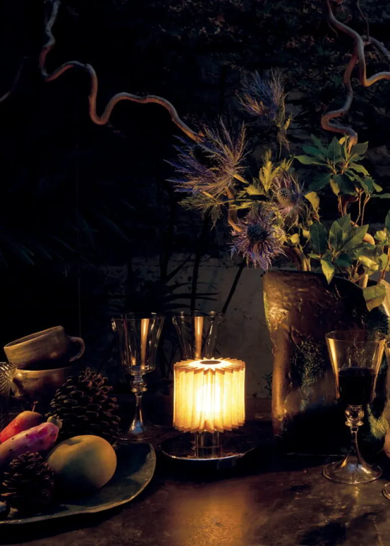 DCWéditions In The Sun bordslampa, guld - silver