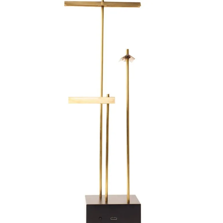 DCWéditions Knokke sladdlös bordslampa, borstad mässing