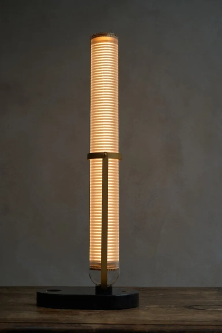 DCWéditions La Lampe Frechin bordslampa, guld - svart