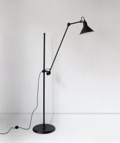 DCWéditions Lampe Gras 215 golvlampa, konskärm, svart