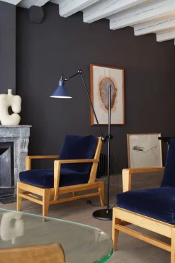 DCWéditions Lampe Gras 215 golvlampa, konskärm, svart