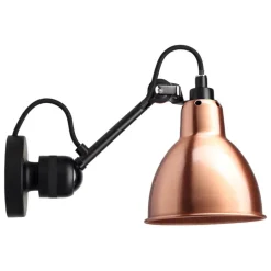 DCWéditions Lampe Gras 304 lampa, rund skärm, svart - koppar