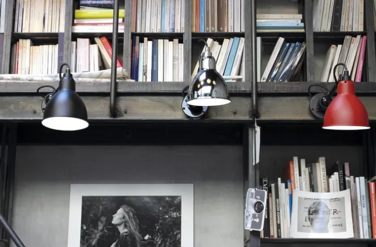 DCWéditions Lampe Gras 304 lampa, rund skärm, svart