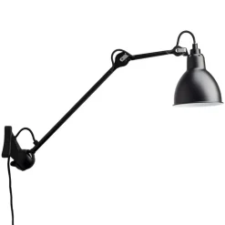 DCWéditions Lampe Gras 222 vägglampa, rund skärm, svart